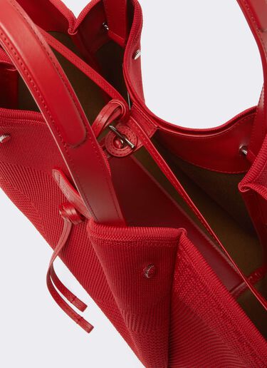 Ferrari 针织与皮革托特包 Rosso Magma CBWTO0002YA00006f