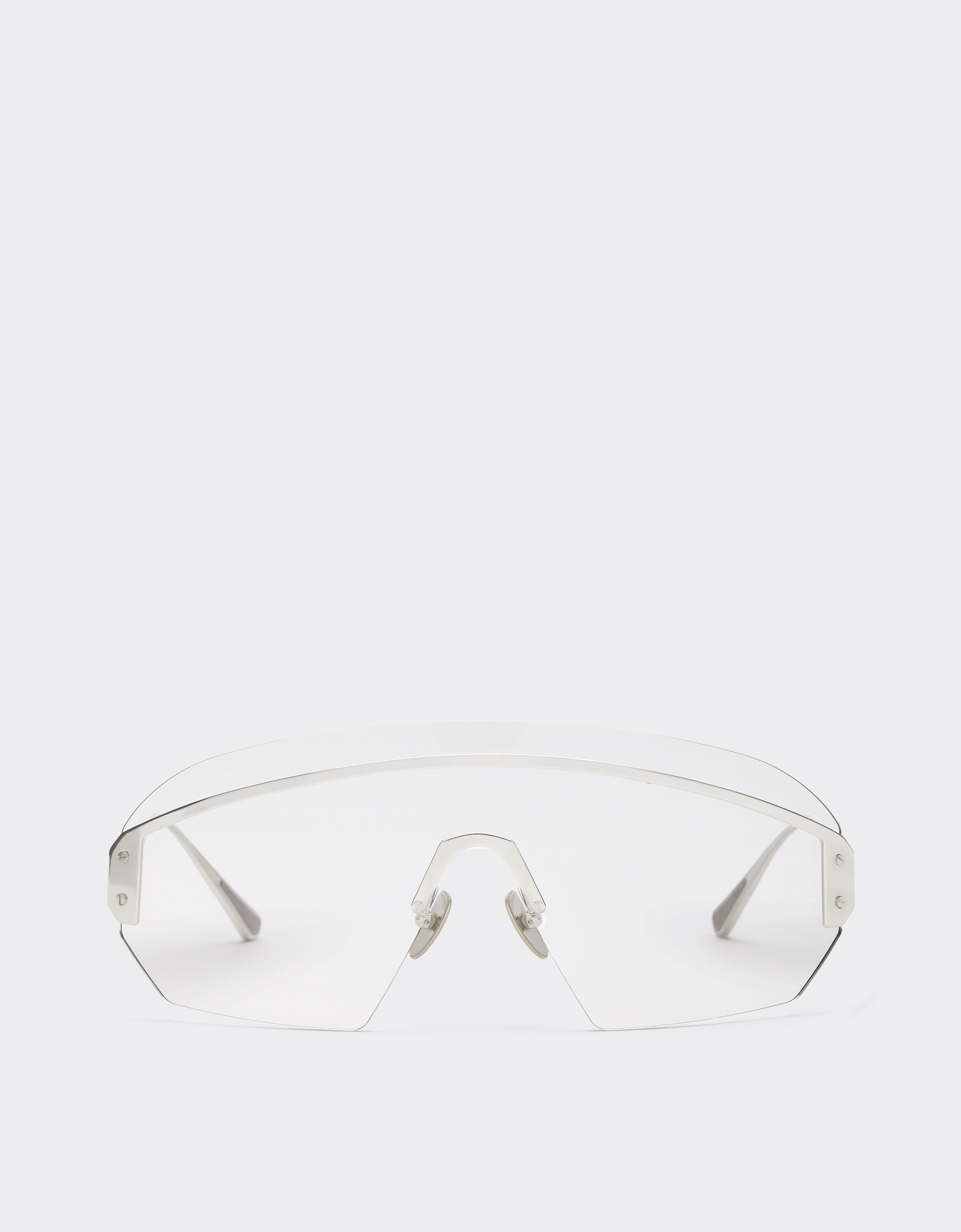 Ferrari Ferrari sunglasses in silver-coloredmetal  with transparent mask Silver LA0LJf