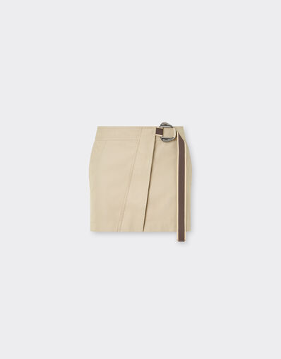 Ferrari Q-Cycle® Cotton Twill Mini Skirt Chalk 22692f