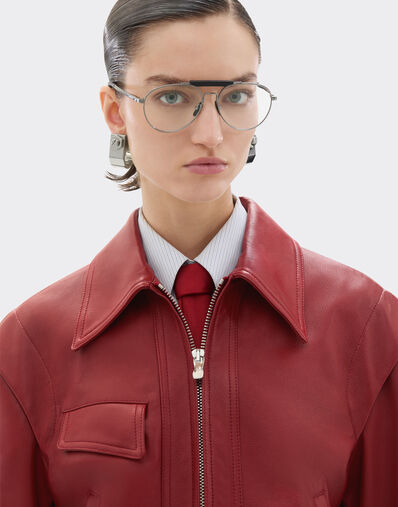 Ferrari Deer-effect nappa leather blouson Maison Red 49911f