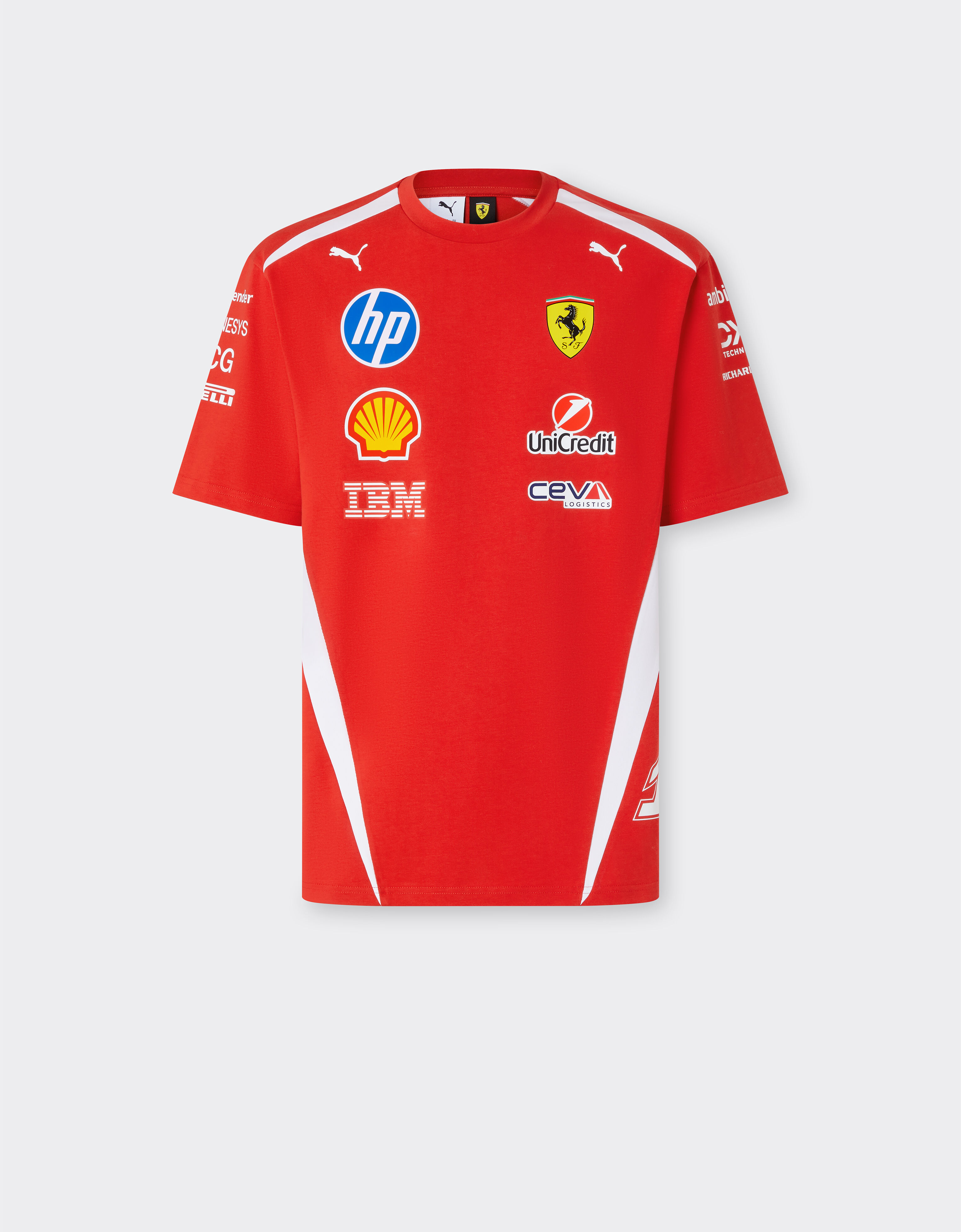 Ferrari Leclerc Replica Drivers Authentic 2026 Puma for Scuderia Ferrari HP T-shirt Red LA0H3f