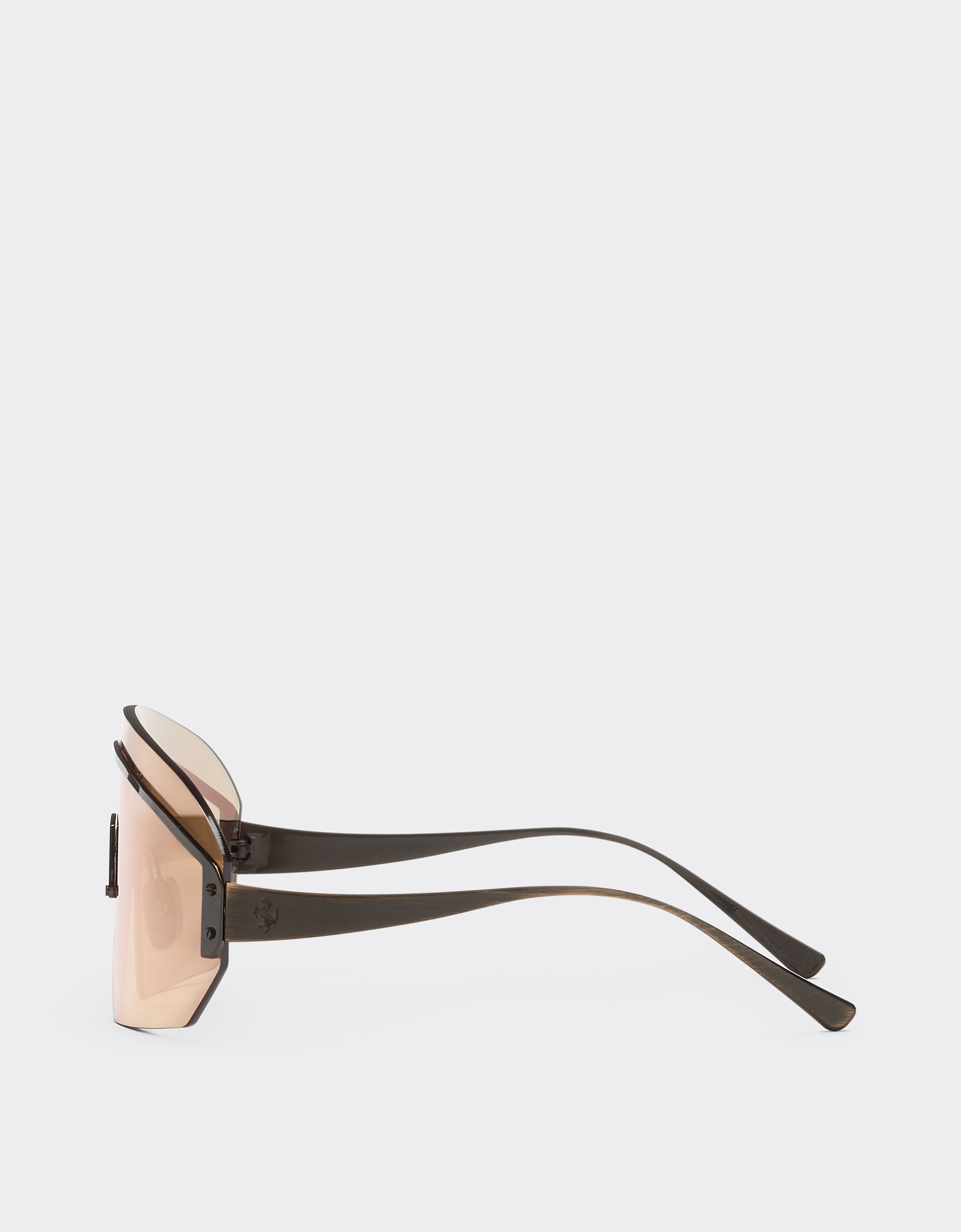 Ferrari Ferrari sunglasses in antique gold metal with rose gold mirrored lenses Gold LA0LKf