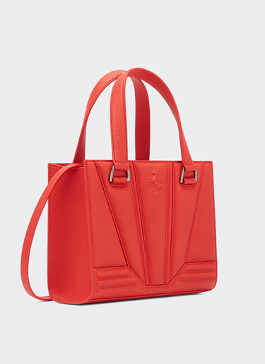 Ferrari 法拉利 GT Bag 纹理皮革迷你托特包 Rosso Dino 红色 20333f