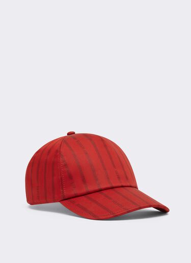 Ferrari Striped Baseball Cap with Ferrari Logo Rosso Corsa CANCP0015WCO0028f