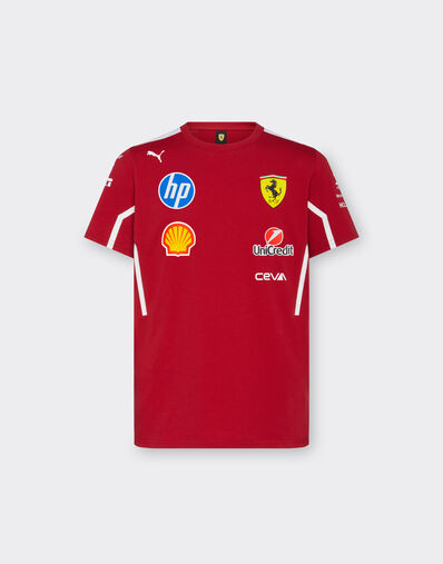 Ferrari Puma for Scuderia Ferrari HP 2025 Team junior T-shirt Red LA04Jf