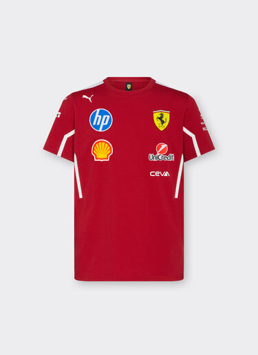 Ferrari Puma 与 Scuderia Ferrari HP 合作款2025车队青少年 T 恤 红色 LA026fK