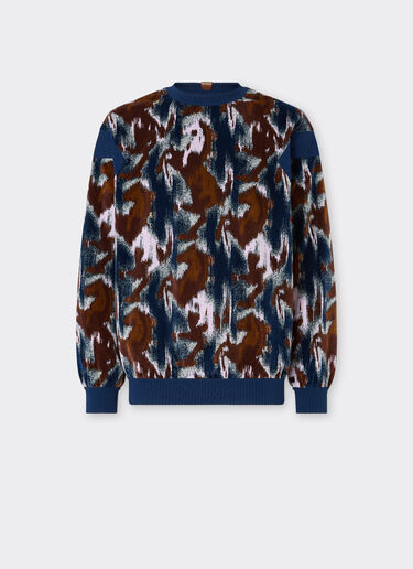 Cavallino Ikat 图案雪尼尔卫衣 Ferrari Cavallino Ikat 图案雪尼尔卫衣 孔雀蓝 49271f
