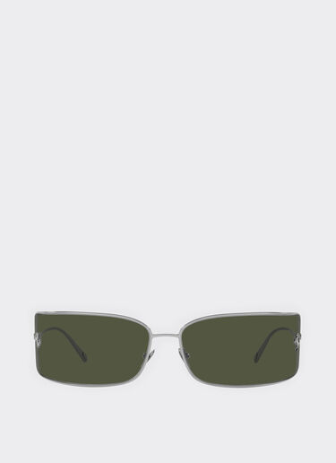 Ferrari Ferrari shield sunglasses with green lenses 深灰色 F0641f