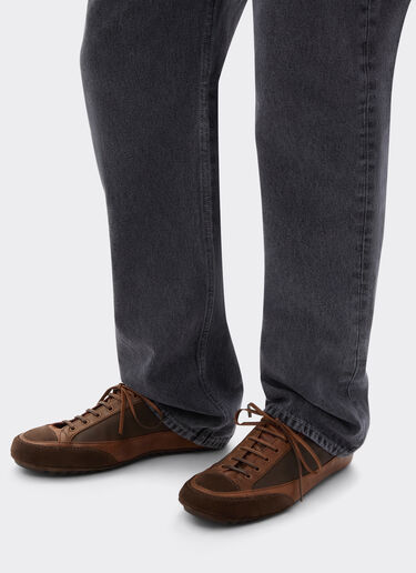 尼龙、绒面革和皮革驾车运动鞋 Ferrari 尼龙、绒面革和皮革驾车运动鞋 Ebony 50768f