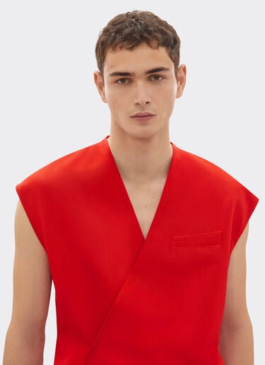 Ferrari 莫尔纹斜纹布马甲 Rosso Magma 50902f