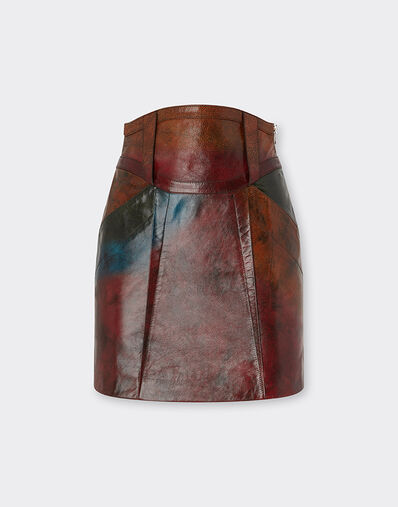 Ferrari 雾面皮革迷你半裙 骆驼色 49243f