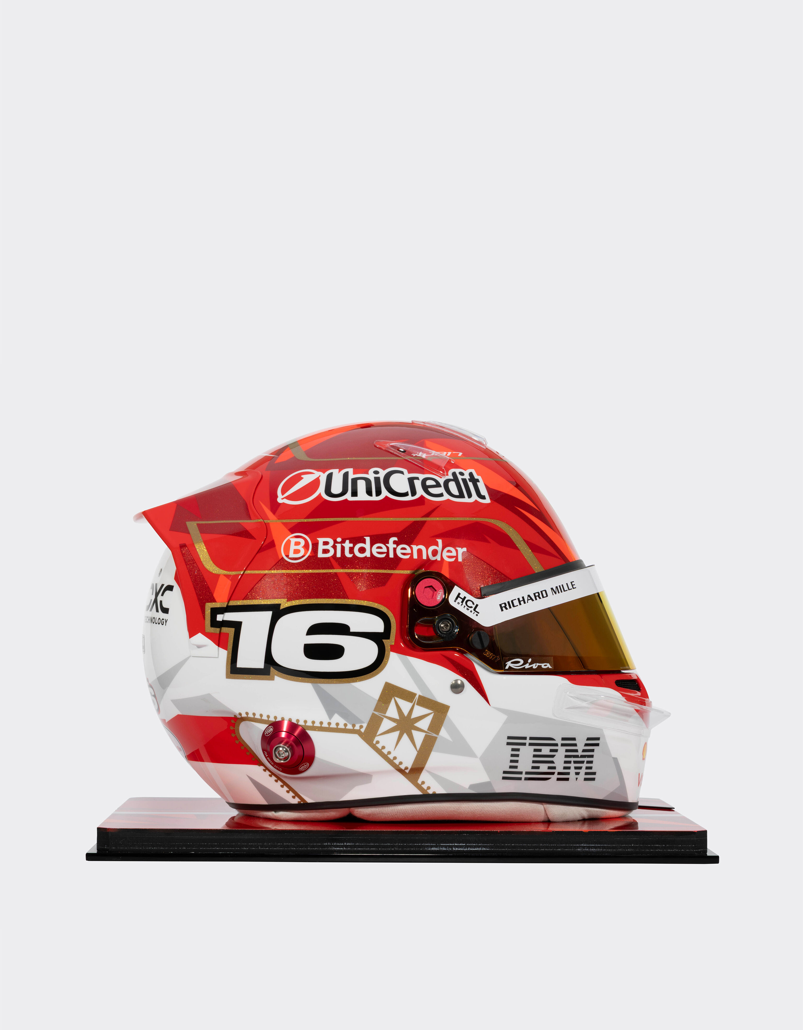 Ferrari 1:1比例夏尔·勒克莱尔拉斯维加斯头盔 - 2025特别版 MULTICOLOUR LA070f