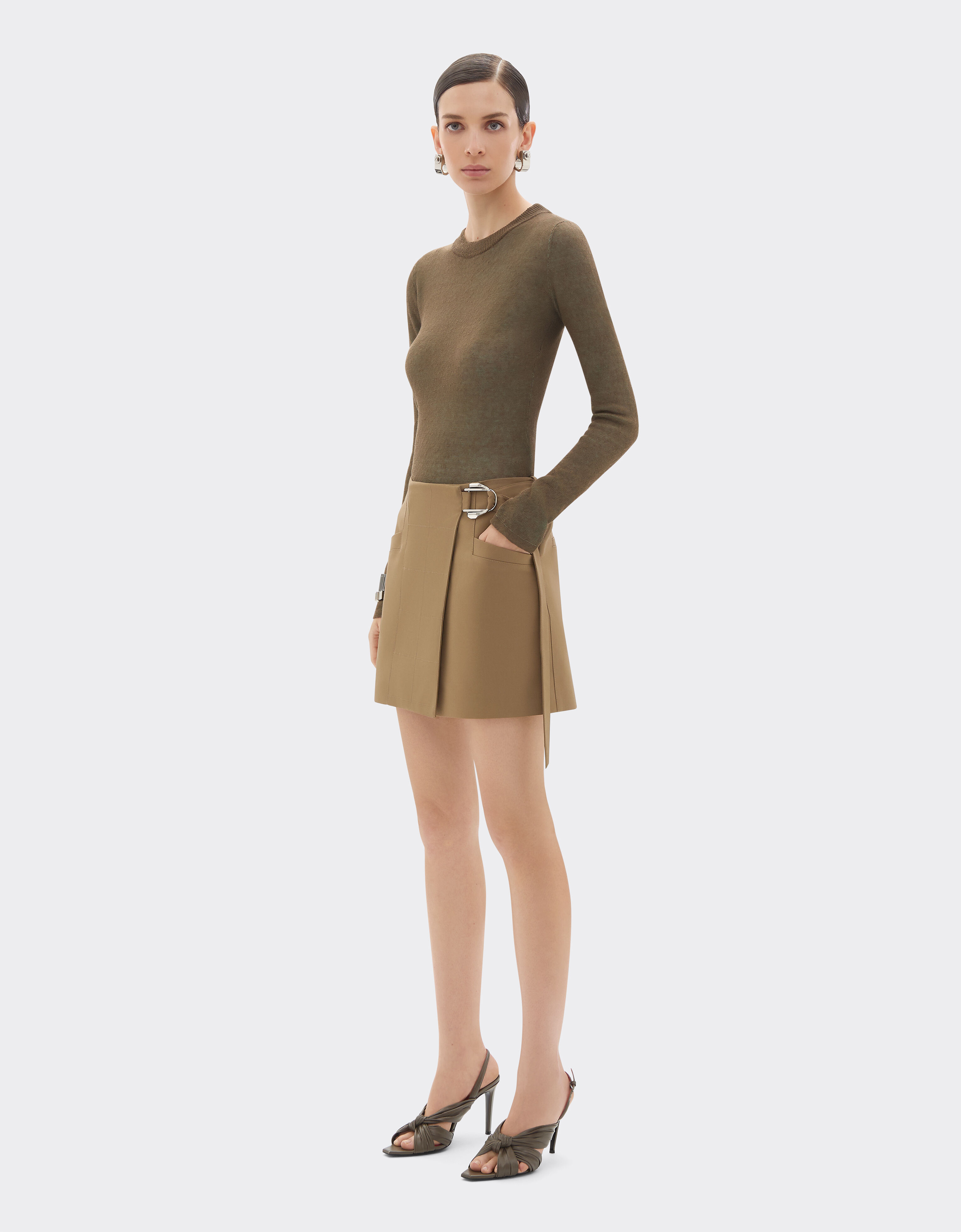 Ferrari 科技棉质半裙 Khaki Green 50064f