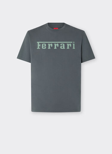 Cotton T-shirt with Ferrari logo Ferrari Cotton T-shirt with Ferrari logo Grigio Titano CJNTH0006JCO0045f