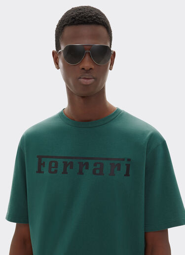 Ferrari 法拉利徽标棉质 T 恤 无花果绿 21179f