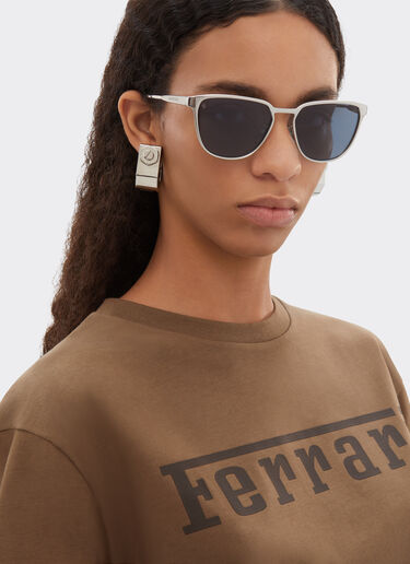 Ferrari Ferrari sunglasses in  silver-coloredmetal  with blue crystal lenses Silver LA0LAf