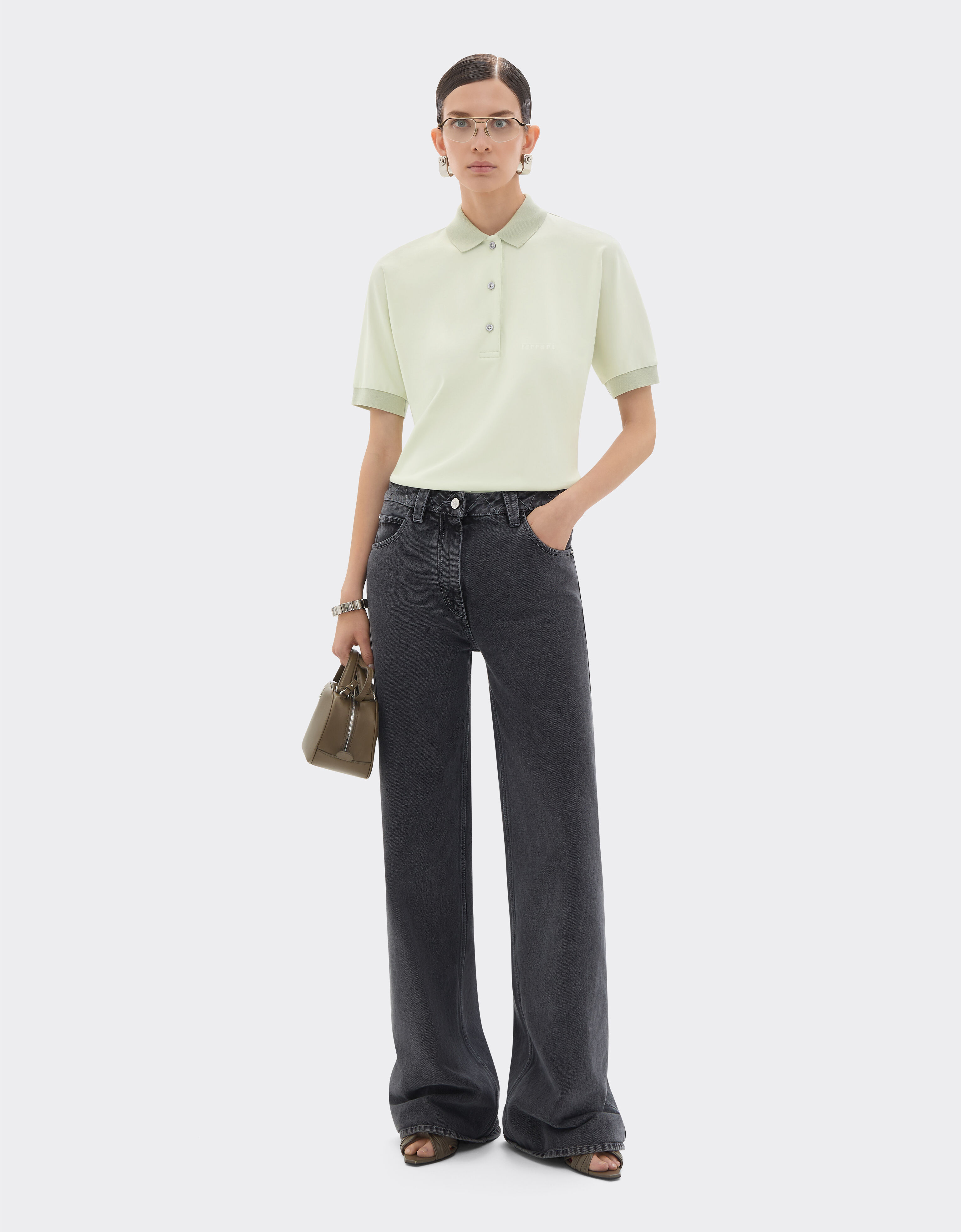 棉质双面布 Polo 衫 Ferrari 棉质双面布 Polo 衫 Granite Green 50140f