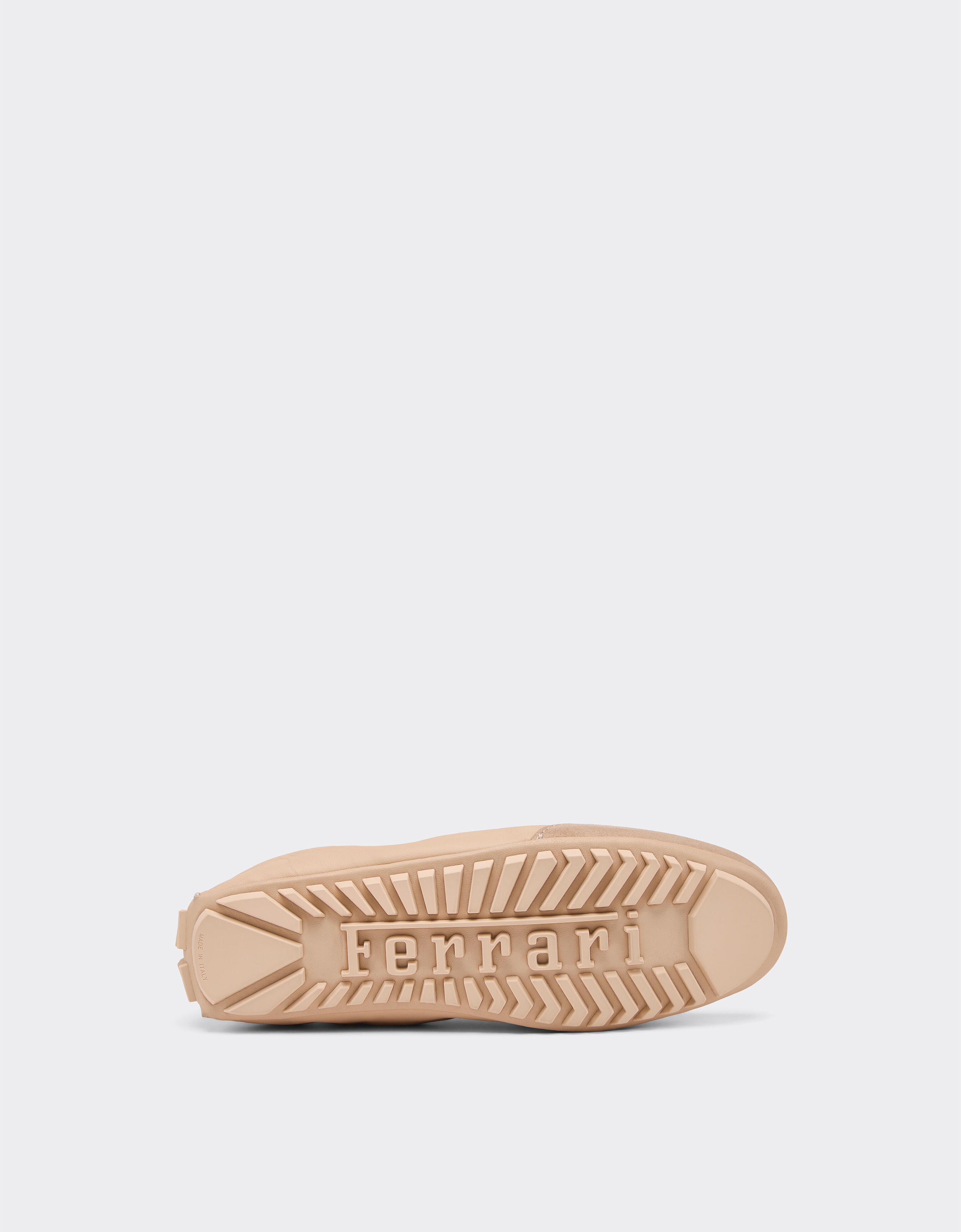 Ferrari Nappa leather and suede sneaker driver Nude 22736f
