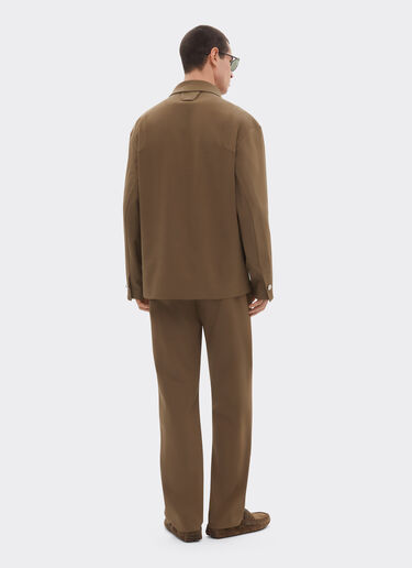 Ferrari 科技棉质海军大衣 Khaki Green 50988f