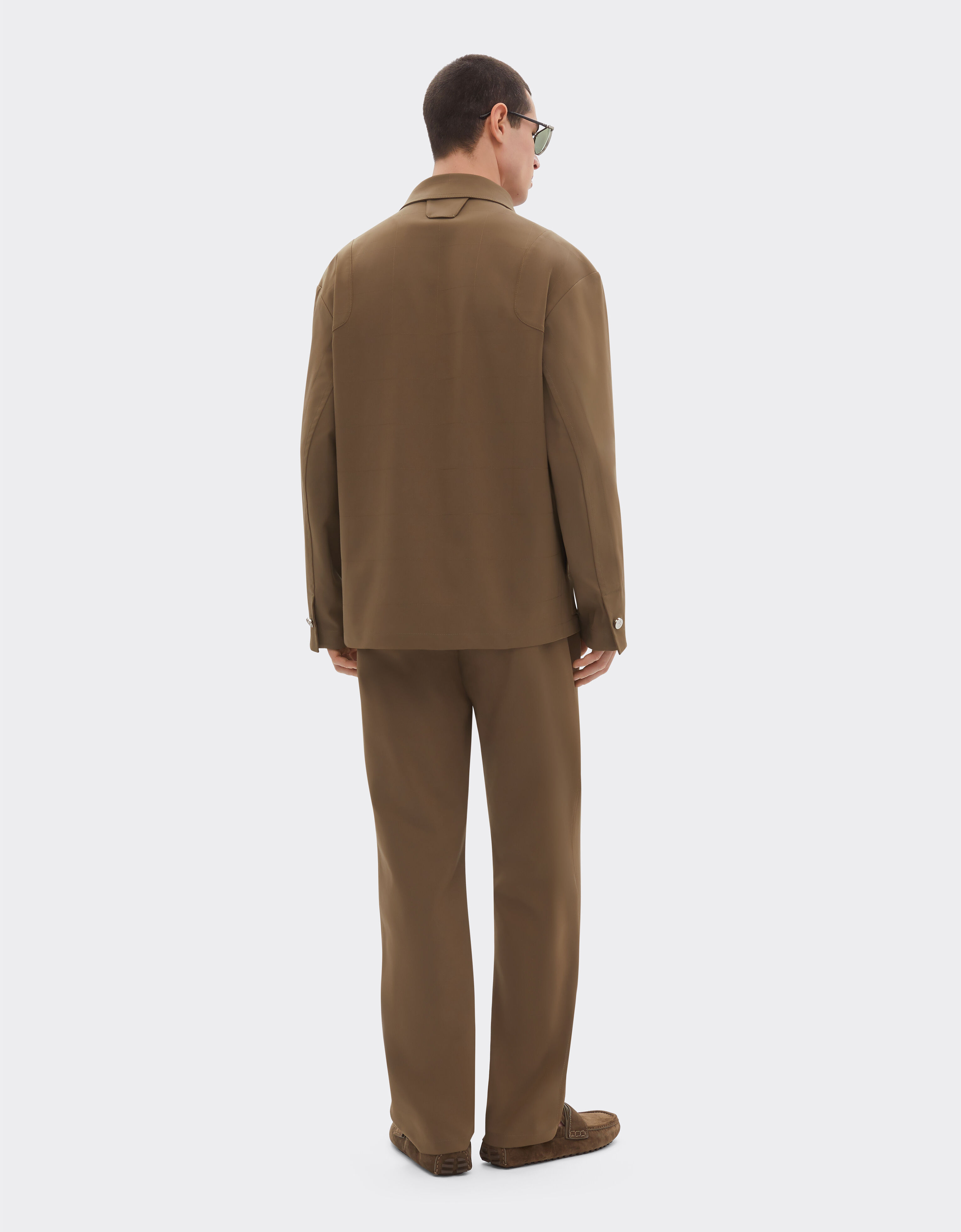 Ferrari 科技棉质海军大衣 Khaki Green 50988f