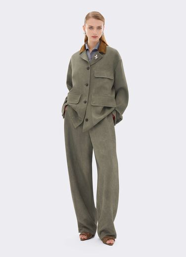 Ferrari Chaqueta de cady de viscosa con efecto lavado Olive green CWWJK0004WVI0005f