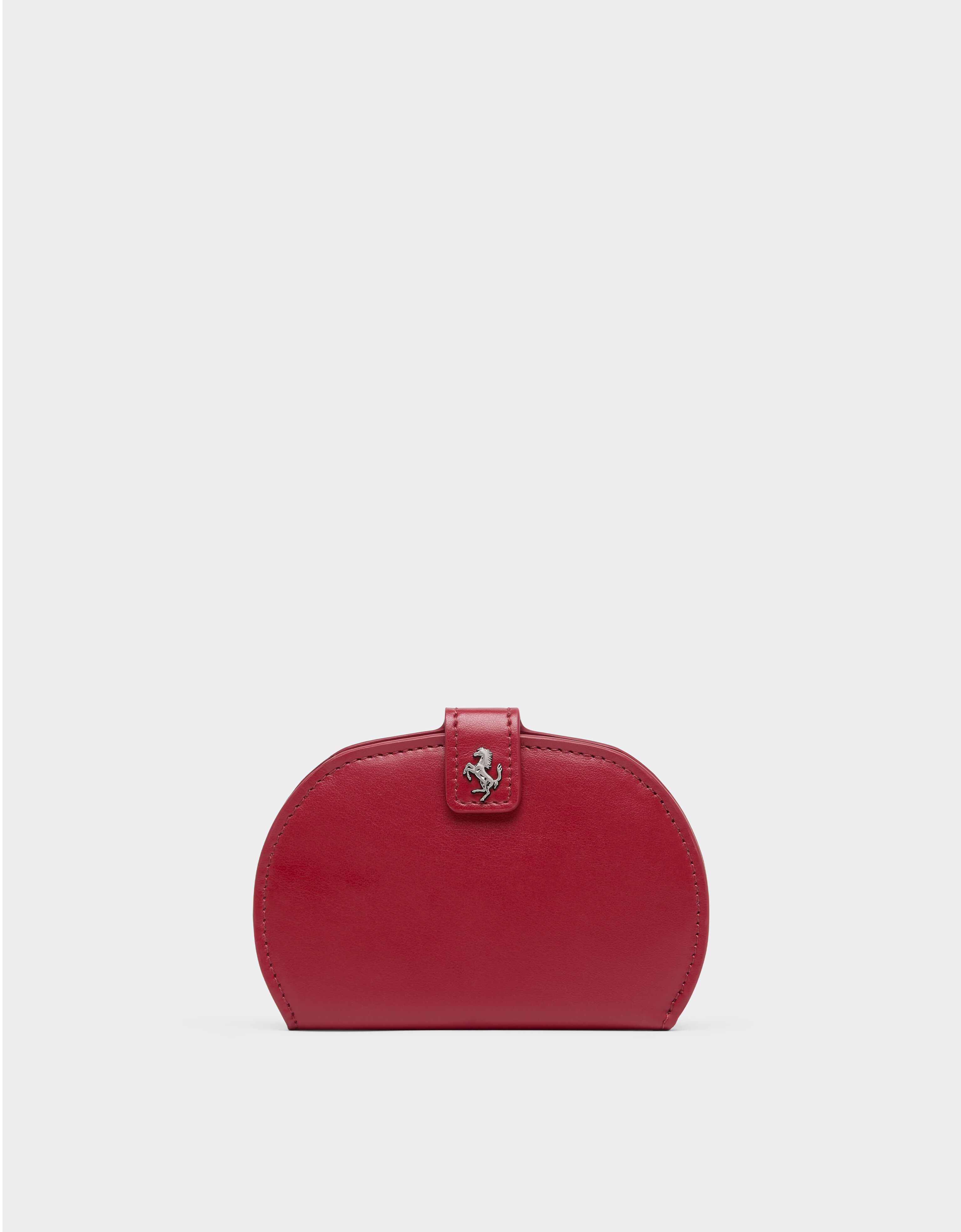 Ferrari 光面皮革对折钱包 Maison Red 50417f