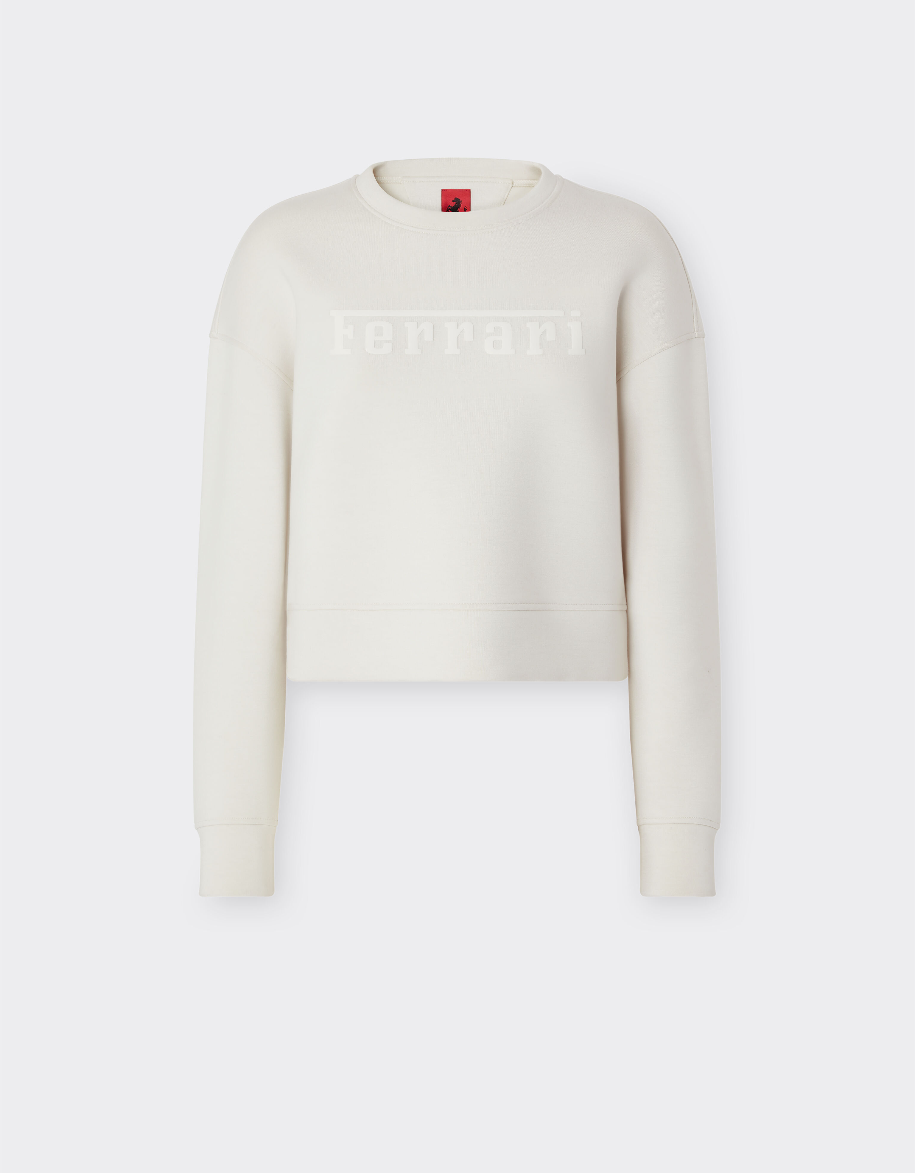 Ferrari Scuba sweatshirt with Ferrari logo Ivory 20520f