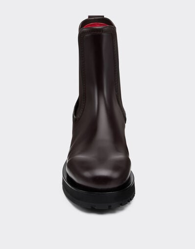 Ferrari Chelsea boot in matte leather Mahogany 49156f