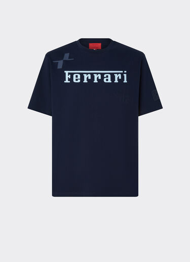 Ferrari 法拉利 x Charles Leclerc 法拉利徽标 T 恤 海军蓝 22293f