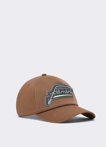 Baseball Cap with Applied Ferrari Logo Ferrari Baseball Cap with Applied Ferrari Logo Caffè CANCP0043WCO0004f