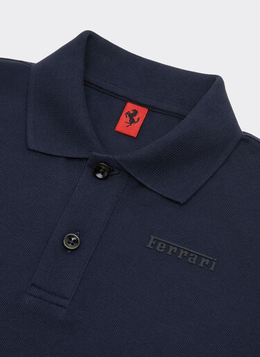 法拉利徽标有机棉 Polo 衫 Ferrari 法拉利徽标有机棉 Polo 衫 海军蓝 22760fK