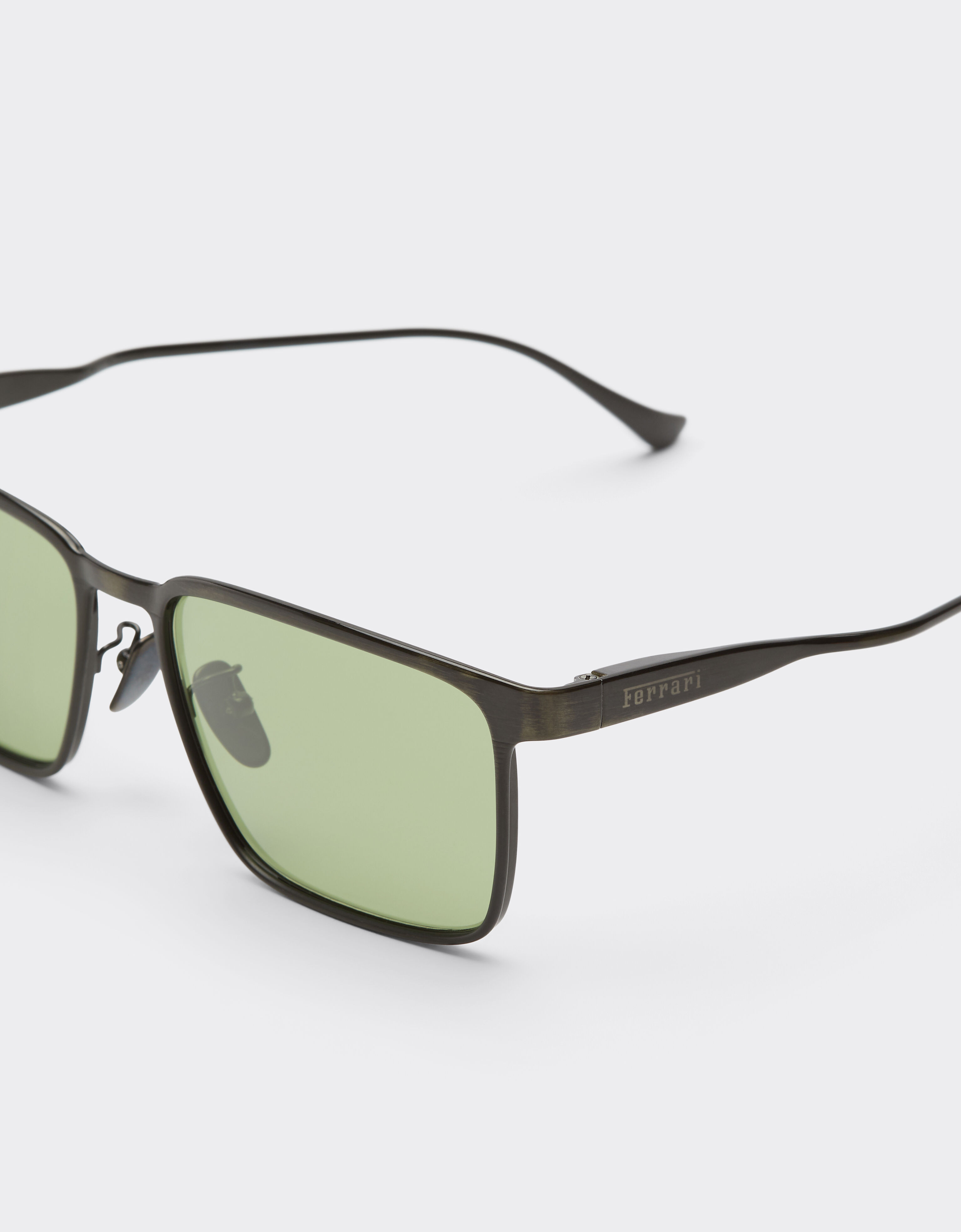 Ferrari Ferrari sunglasses in graymetal with green crystal lenses Grigio Scuro LA0LHf