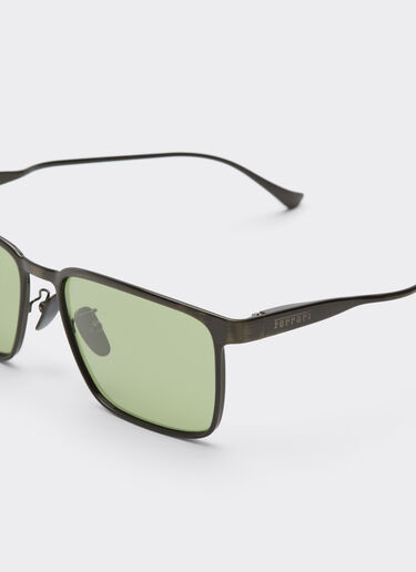 Ferrari Ferrari sunglasses in graymetal with green crystal lenses Grigio Scuro LA0LHf