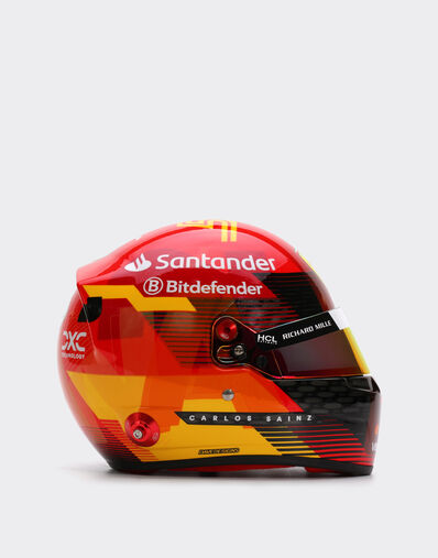 Ferrari 卡洛斯-塞恩斯迷你头盔（比例 1:2 - 西班牙特别版 2024 红色 F1355f