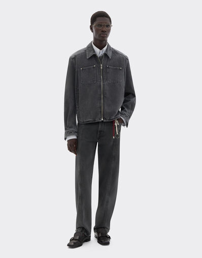 Ferrari Dark marbled denim trousers Granite Gray 49944f
