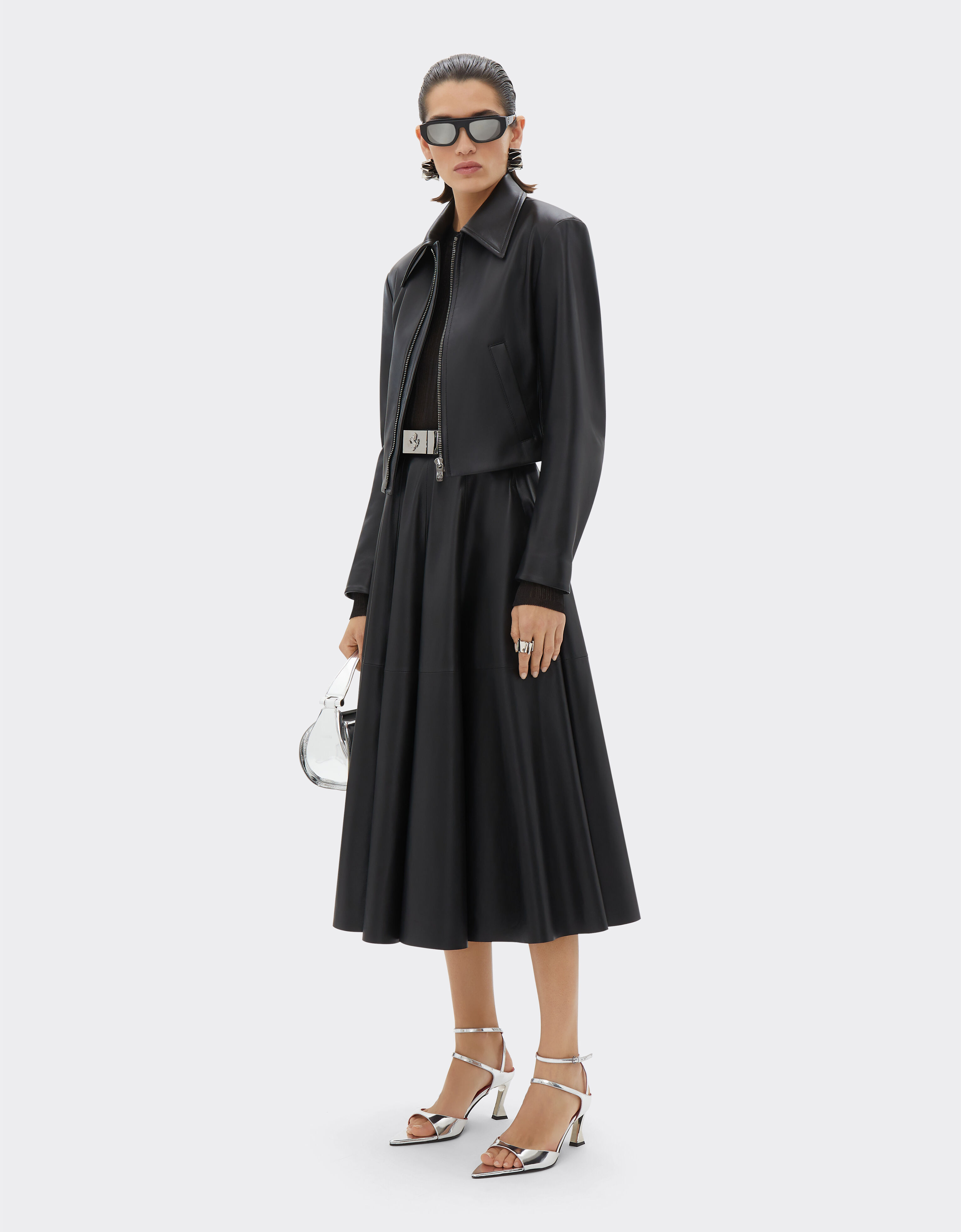 纳帕皮革机车夹克 Ferrari 纳帕皮革机车夹克 黑色 21644f