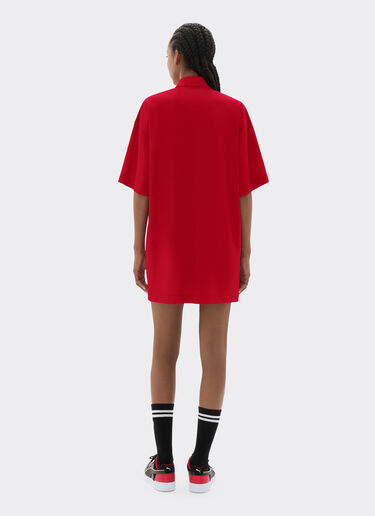  Technical piqué polo mini dress Rosso SJWDR0023JCO0023f