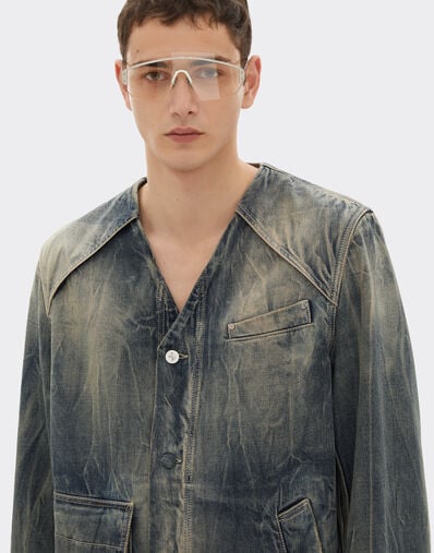 Ferrari 酸洗牛仔衬衫 Blu Denim 51184f