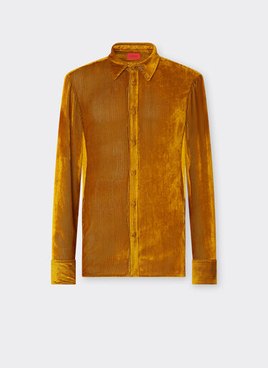 Shiny corduroy shirt Ferrari Shiny corduroy shirt Gold 22620f