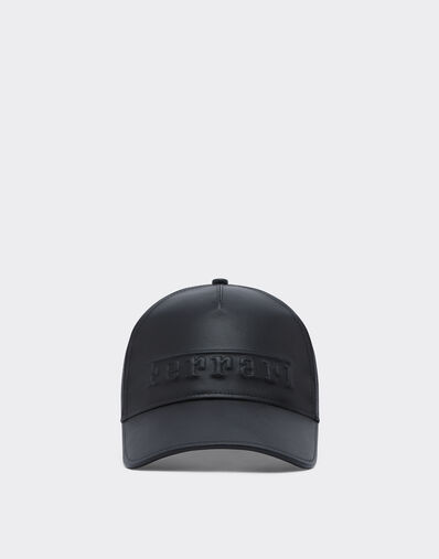 Ferrari Baseball cap in nappa leather with Ferrari logo Giallo Modena 21342f