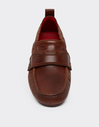 Ferrari Nappa leather driver shoes Brown 49990f