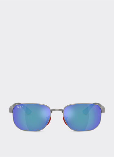 Ferrari Ray-Ban for Scuderia Ferrari RB8329M in gunmetal metal with polarized blue mirrored grey lenses Gunmetal LA0JTf