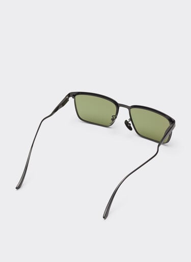 Ferrari Ferrari sunglasses in graymetal with green crystal lenses Grigio Scuro LA0LHf