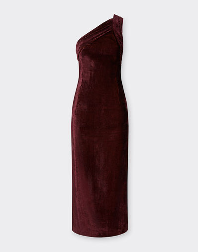 Ferrari Shiny corduroy dress Mahogany 22644f