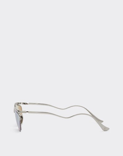 Ferrari Ferrari sunglasses in silver-coloredtitanium with dark purple mirrored lenses Silver LA0KUf