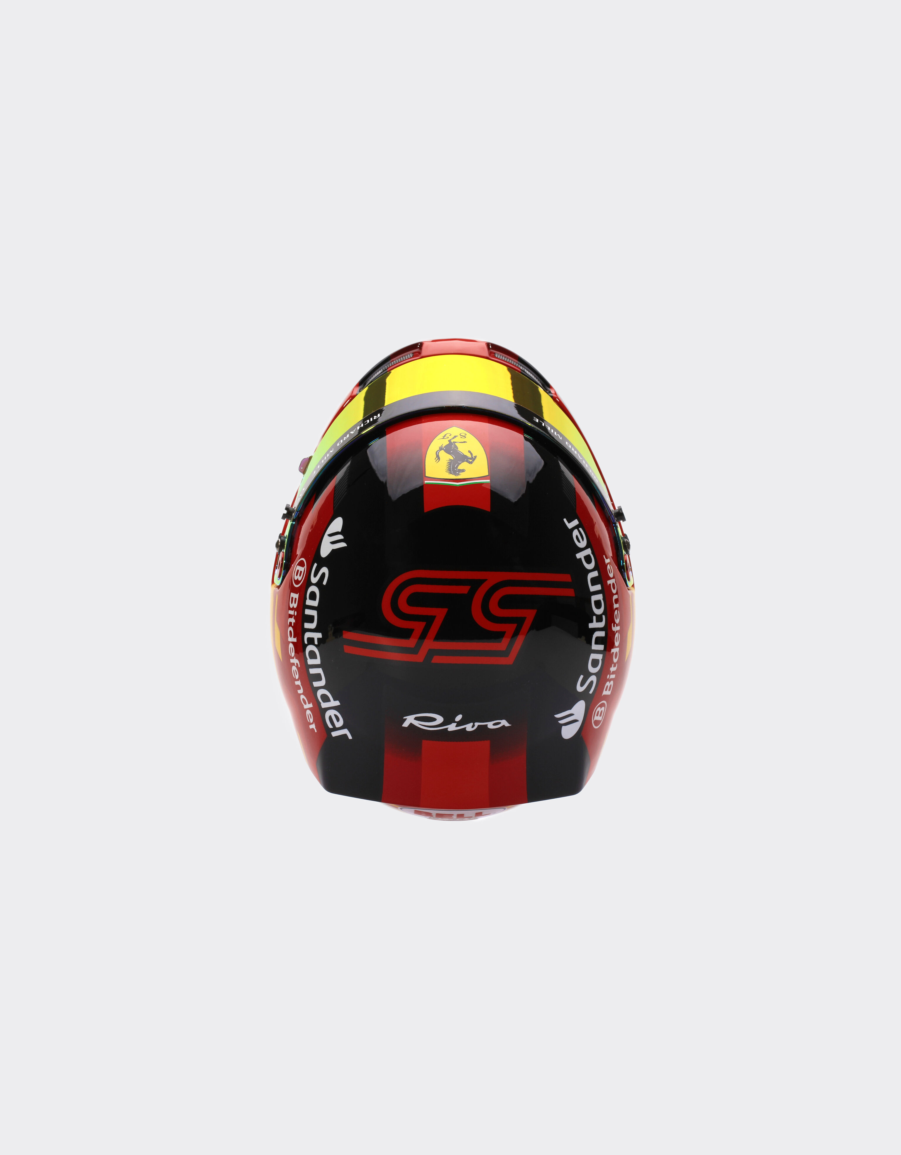 Ferrari 2024 Carlos Sainz mini helmet in 1:2 scale 红色 F1345f