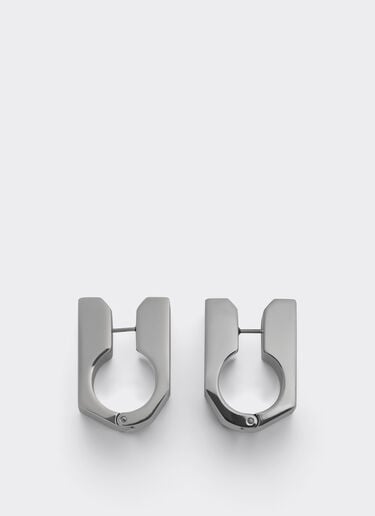 Ferrari 带纹理金属耳环 Cromo Lucido 51342f