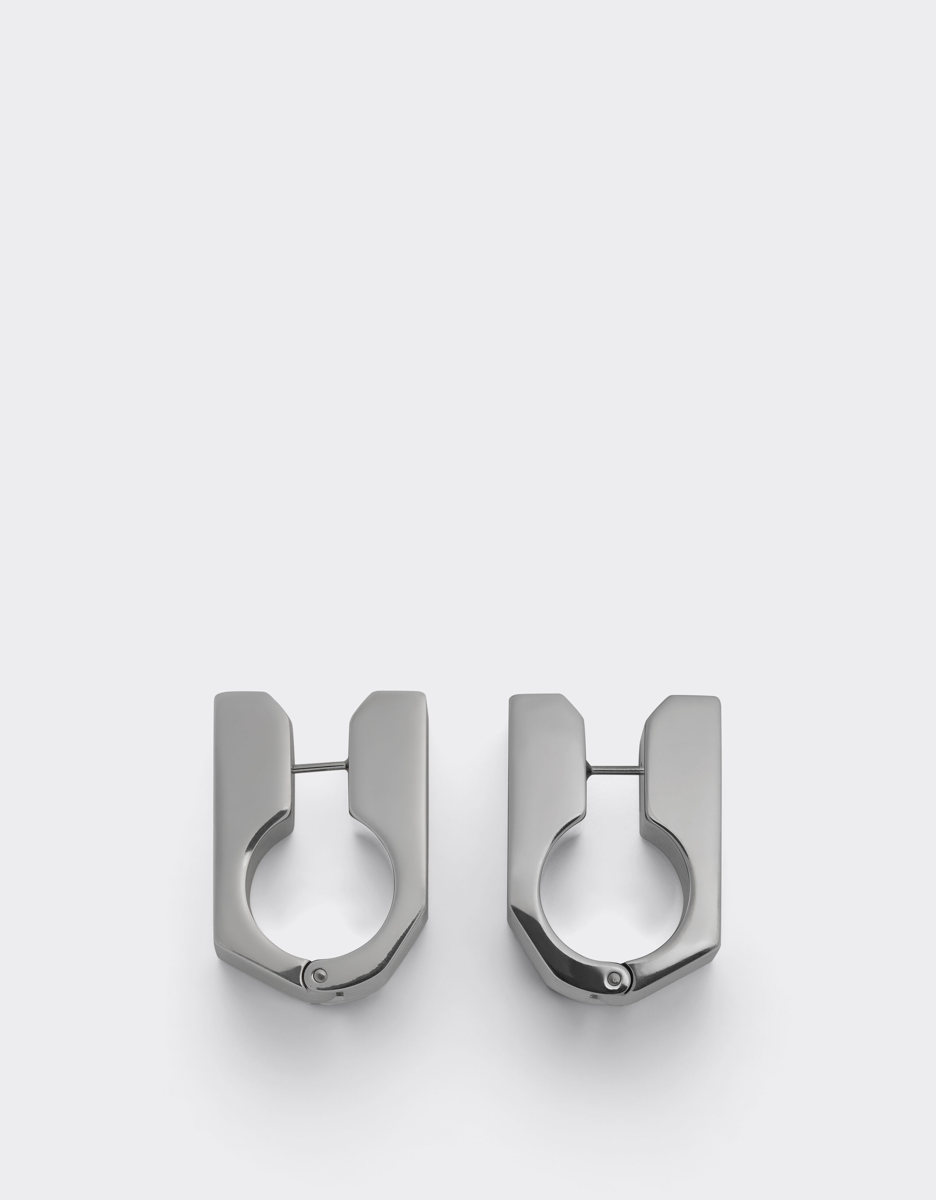 Ferrari 带纹理金属耳环 Cromo Lucido 51342f