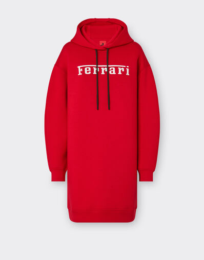 Ferrari Cotton sweatshirt dress with Ferrari logo Racing red 48734f