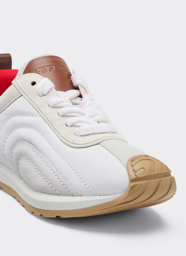 Ferrari Leather and suede sneakers Optical White 50379f